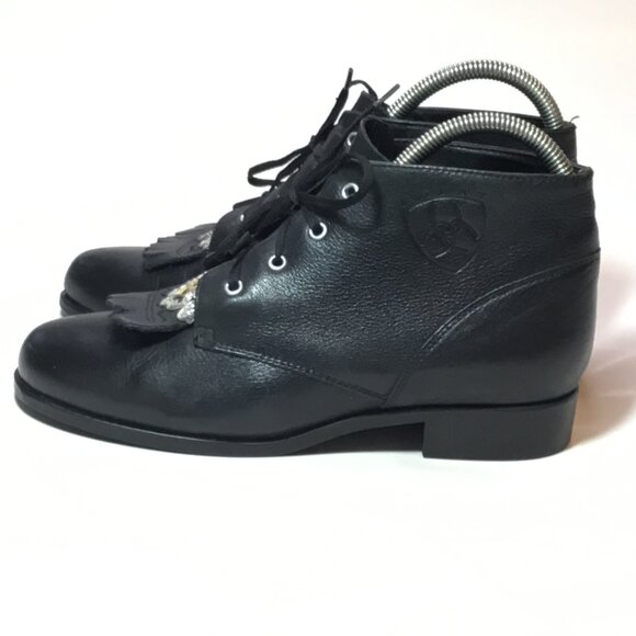 Ariat Heritage Kiltie Women's Size 6.5M Black Leather Western Roper Boots - Picture 2 of 10